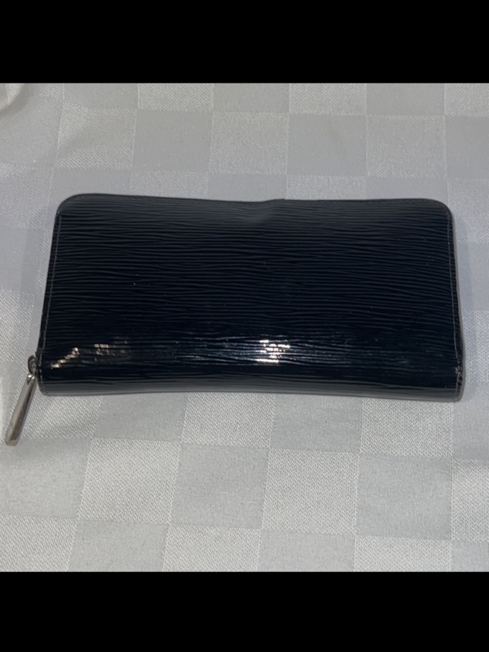 Louis Vuitton Black Patent Epi Zippy Zip Around Organizer Wallet